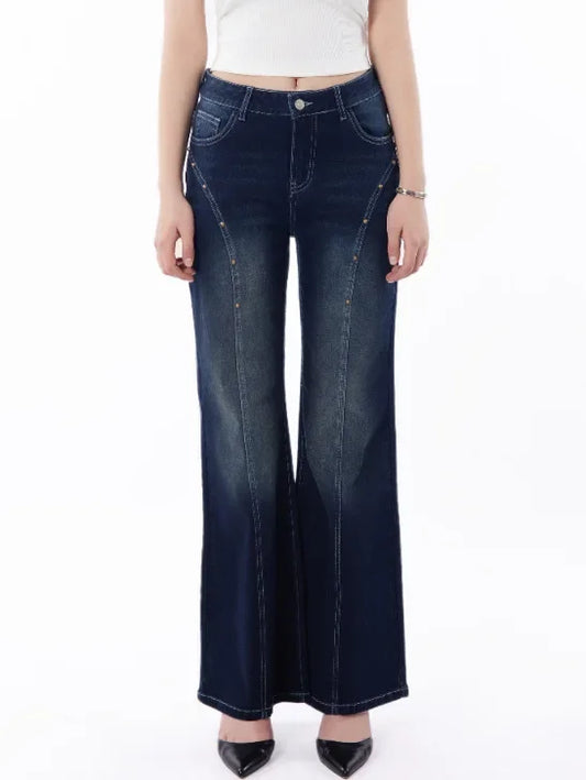 Jeans For Women, Retro Micro Flared Plus Size Jeans For Women, Slim Fit And Fashionable Women's Pants