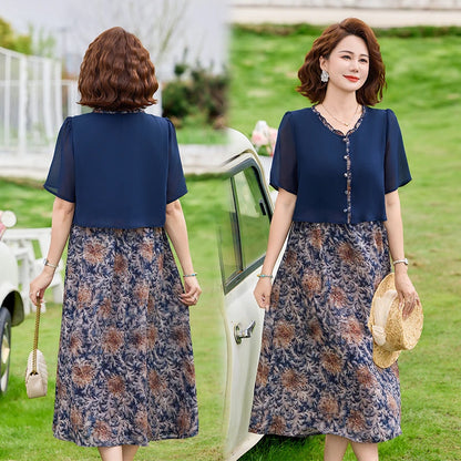 Women's Midi Dress with Chiffon Overlay... → "Paisley Chiffon Midi Dress