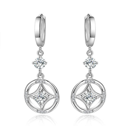 Earrings for Women 925 Sterling Silver Plated 18k Gold Wedding Jewelry Fine Jewelry