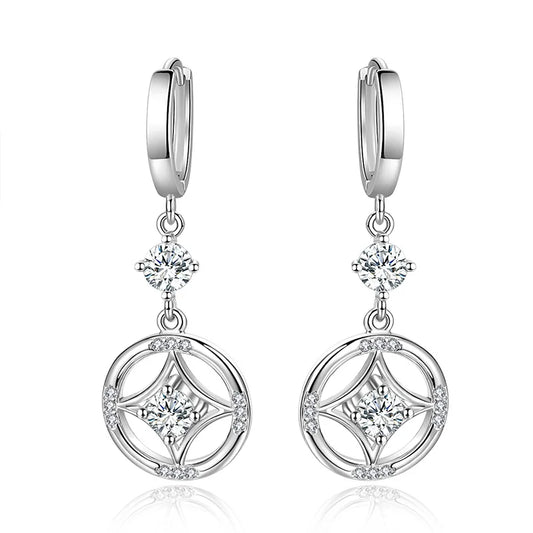 Earrings for Women 925 Sterling Silver Plated 18k Gold Wedding Jewelry Fine Jewelry