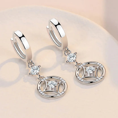 Earrings for Women 925 Sterling Silver Plated 18k Gold Wedding Jewelry Fine Jewelry
