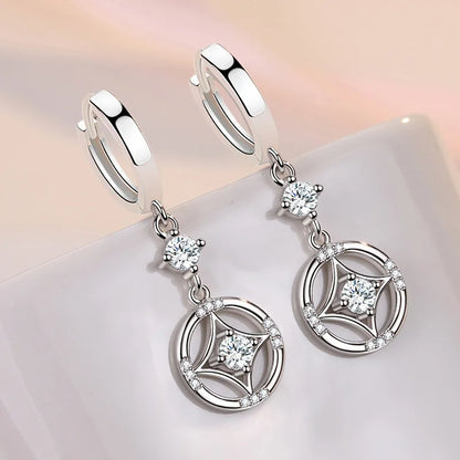 Earrings for Women 925 Sterling Silver Plated 18k Gold Wedding Jewelry Fine Jewelry