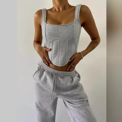 Sweat Suit Set Women Hoodies Three 3 Pieces Outfit Pants Sets Casual Loose Winter Warm Tracksuits 2 Two Pieces Solid Sportswear
