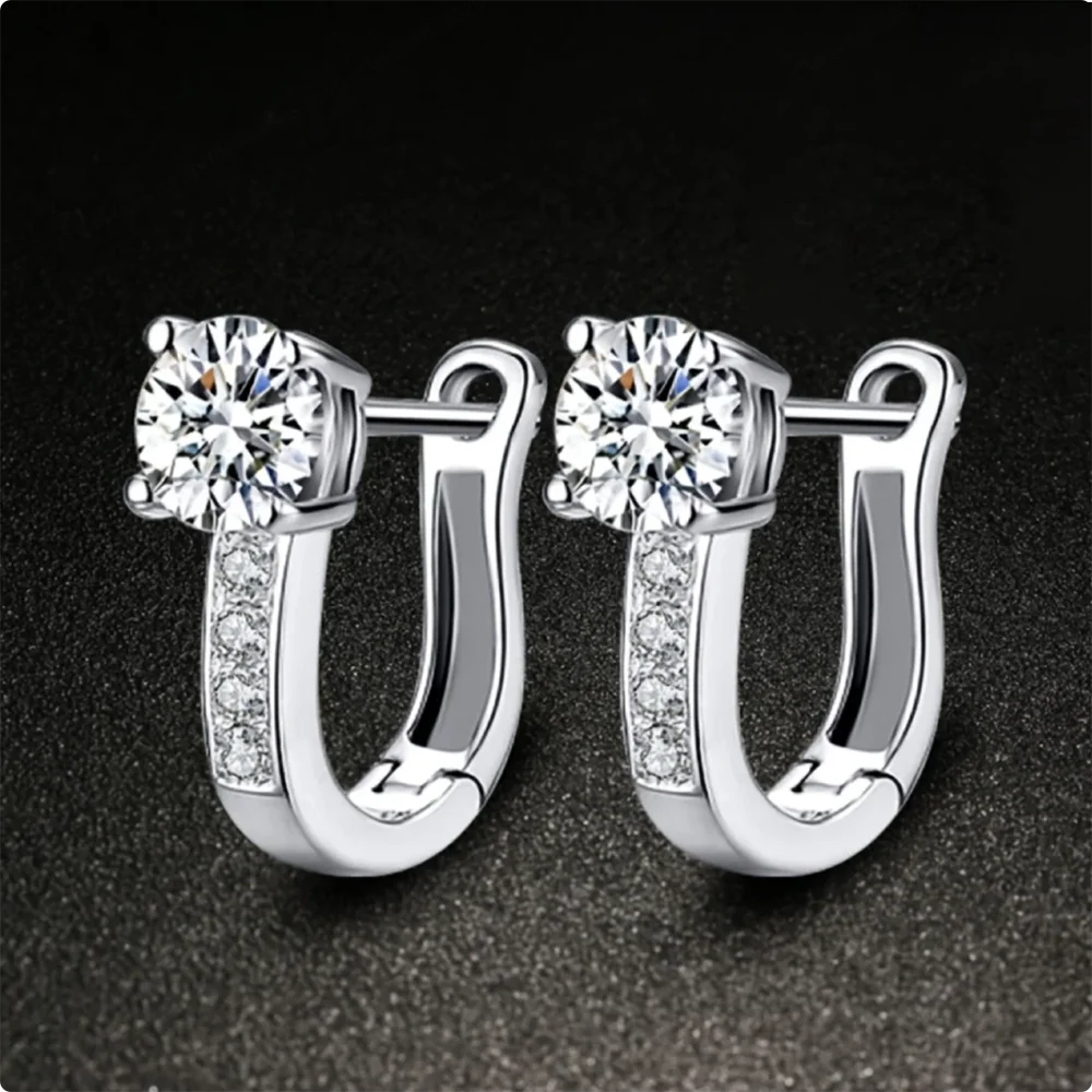 Luxury S925 Sterling Silver Exquisite Zirconia Earrings for Women, Fashionable and Elegant Wedding Gift Accessories