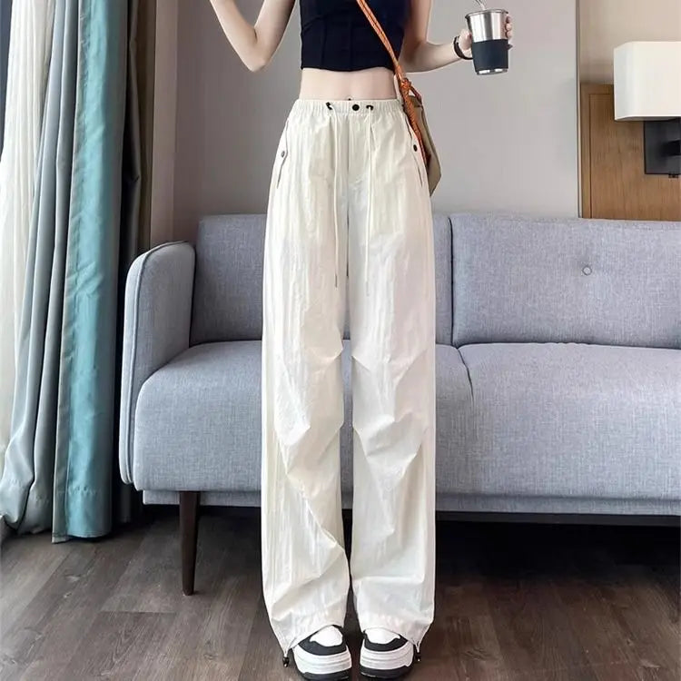 Women's Pants High Waist Casual Quality Trends 2025 New In Slacks Autumn Chic And Elegant Elastic Classic Female Solid Trousers